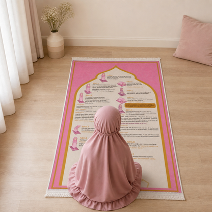 Eğitici Namaz Seccadesi - Adım Adım Namaz Rehberli