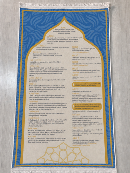 Eğitici Namaz Seccadesi - Adım Adım Namaz Rehberli