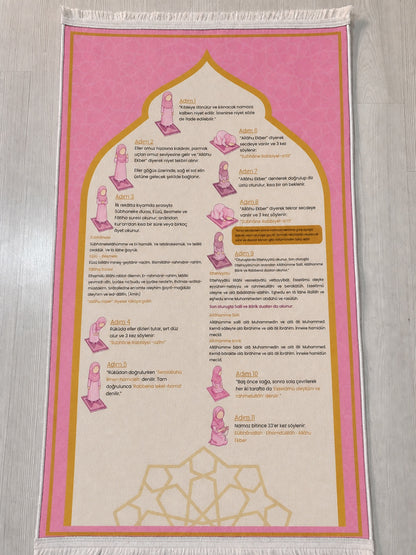 Eğitici Namaz Seccadesi - Adım Adım Namaz Rehberli